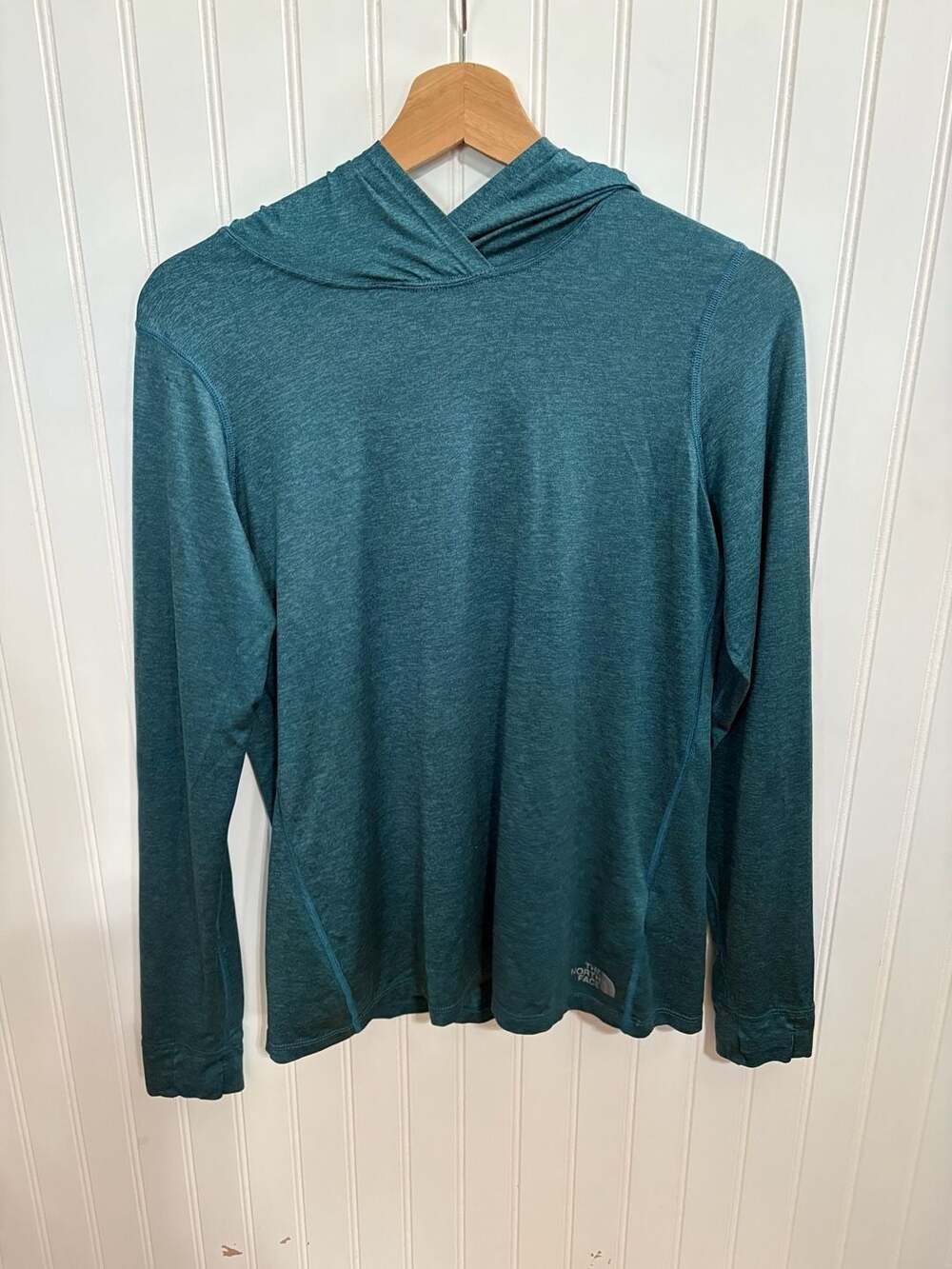 The North Face Women's Heathered Blue Long Sleeve  Pullover Hoodie Size Small